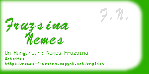 fruzsina nemes business card